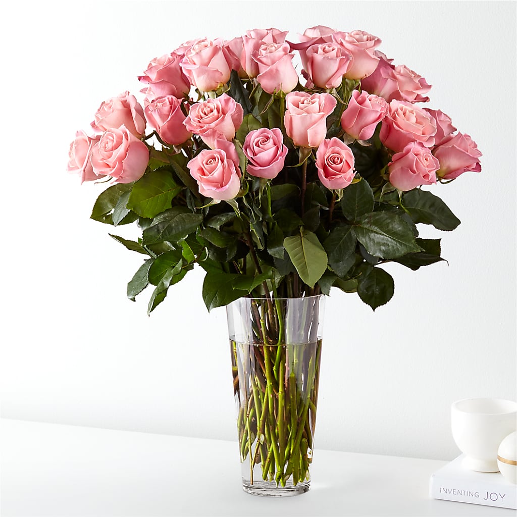 Long Stem Pink Rose Bouquet – Floreria Mexico, Huntington Park CA