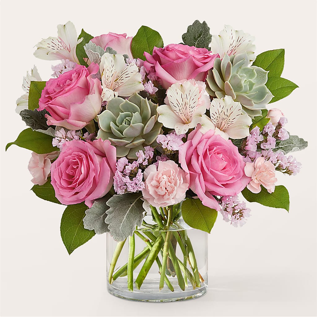 Dusty Rose Bouquet – Floreria Mexico, Huntington Park CA