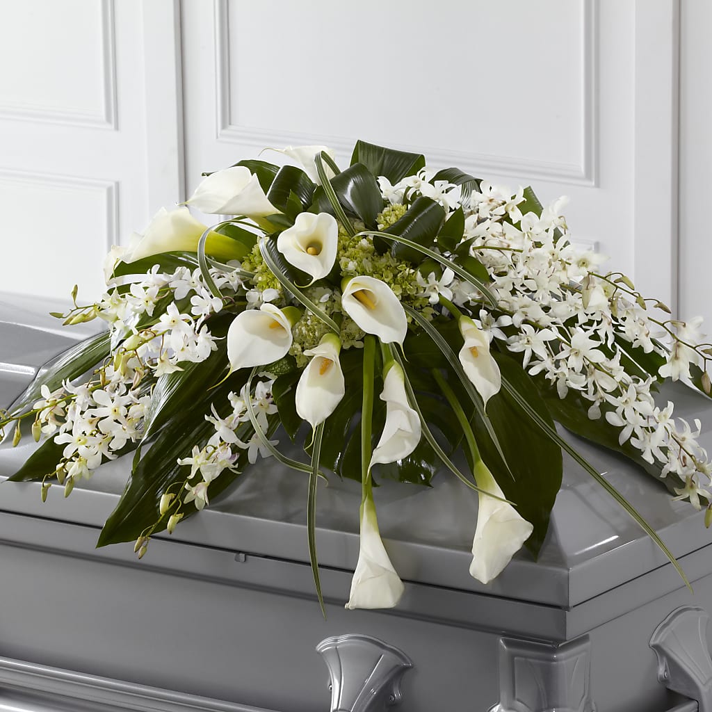 Angel Wings Casket Spray – Floreria Mexico, Huntington Park CA