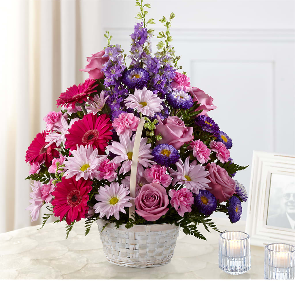 Pastel Peace Basket – Floreria Mexico, Huntington Park CA