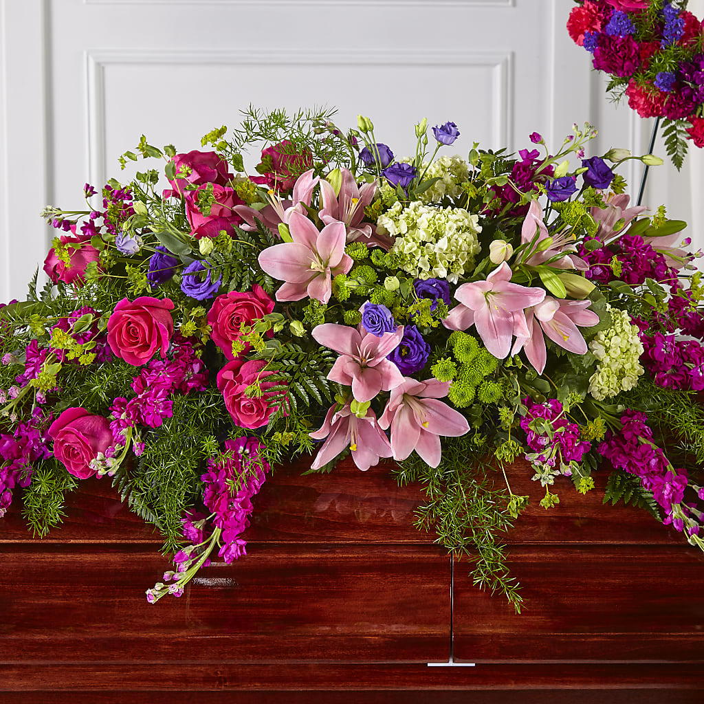 Radiant Tribute Casket Spray – Floreria Mexico, Huntington Park CA