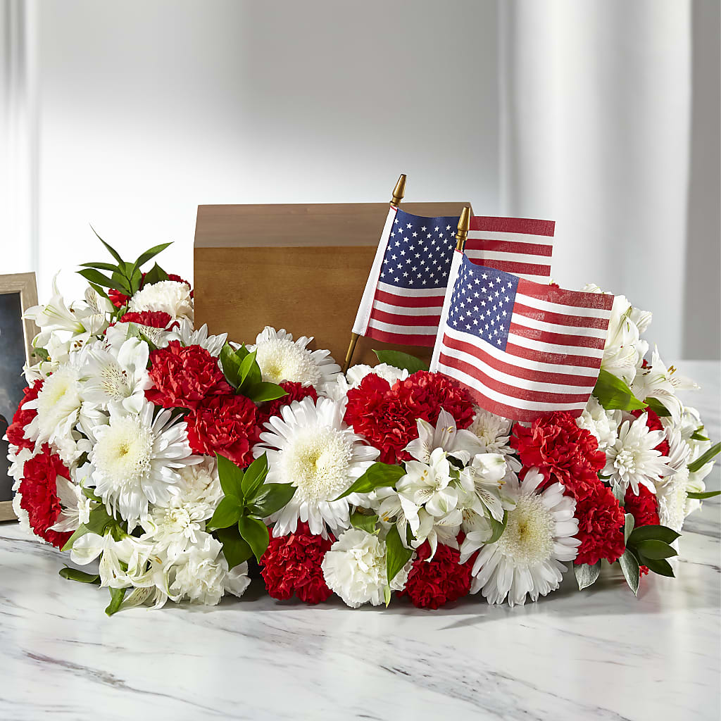 Spirit of Patriotism Cremation Adornment – Floreria Mexico, Huntington Park CA