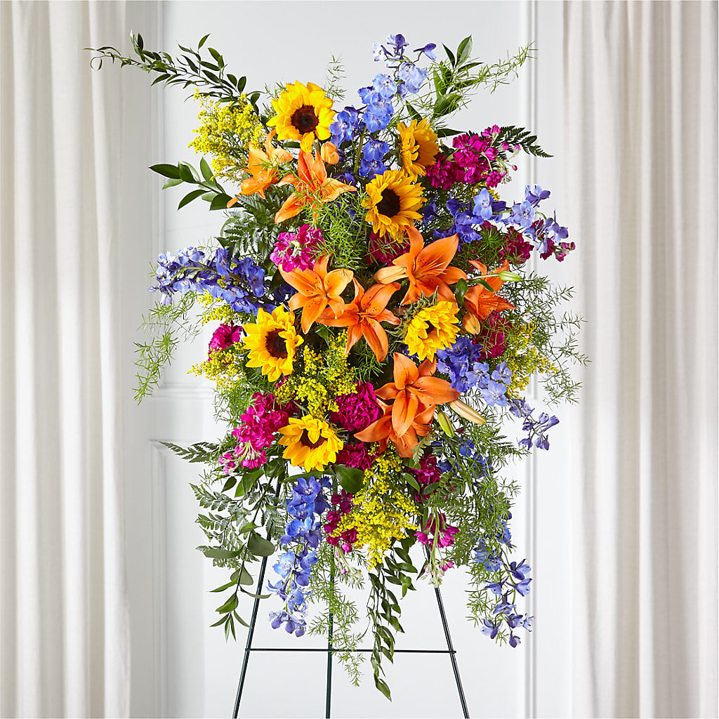 Sunlit Memories Standing Spray (Standard) – Floreria Mexico, Huntington Park CA