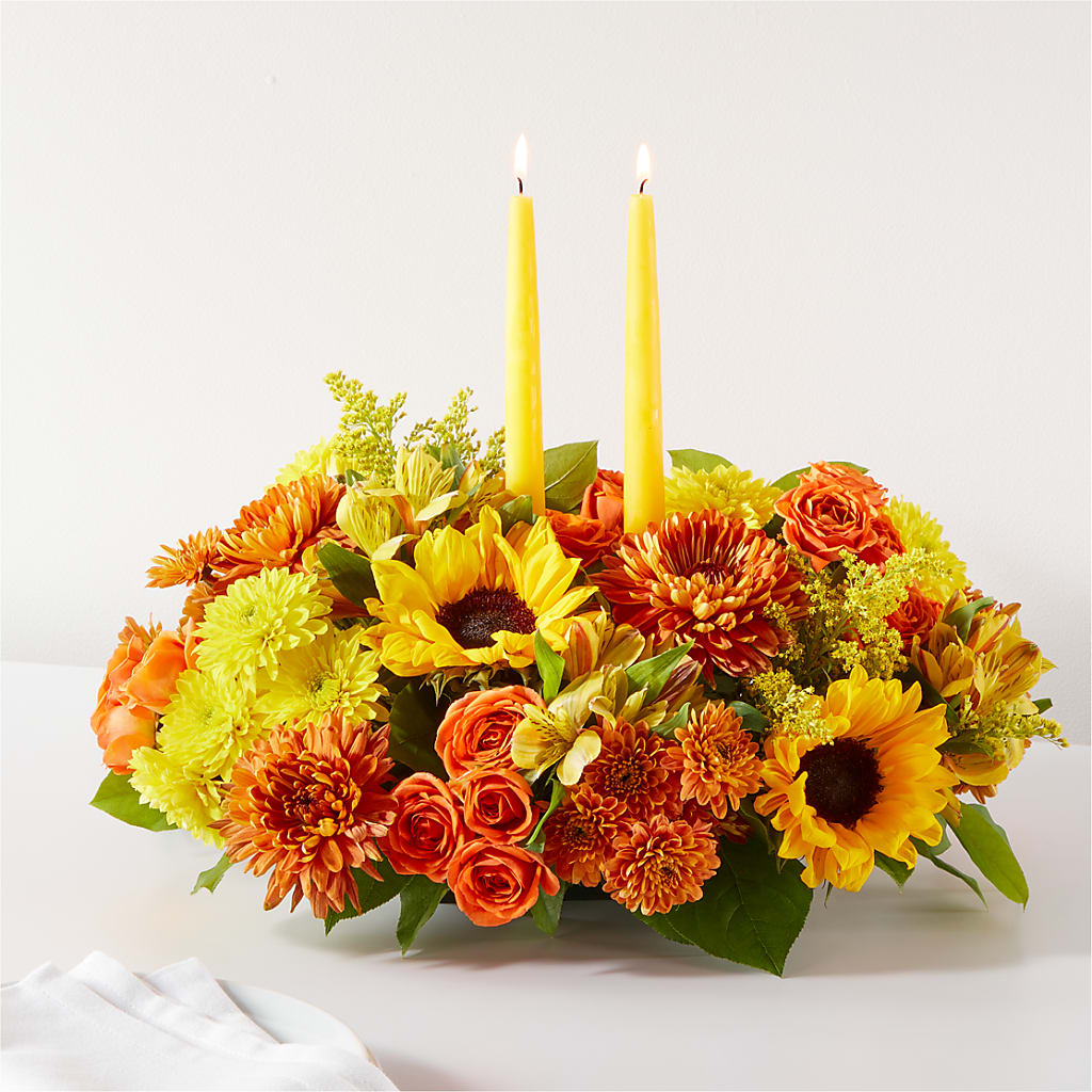 Autumn Harmony Centerpiece – Floreria Mexico, Huntington Park CA
