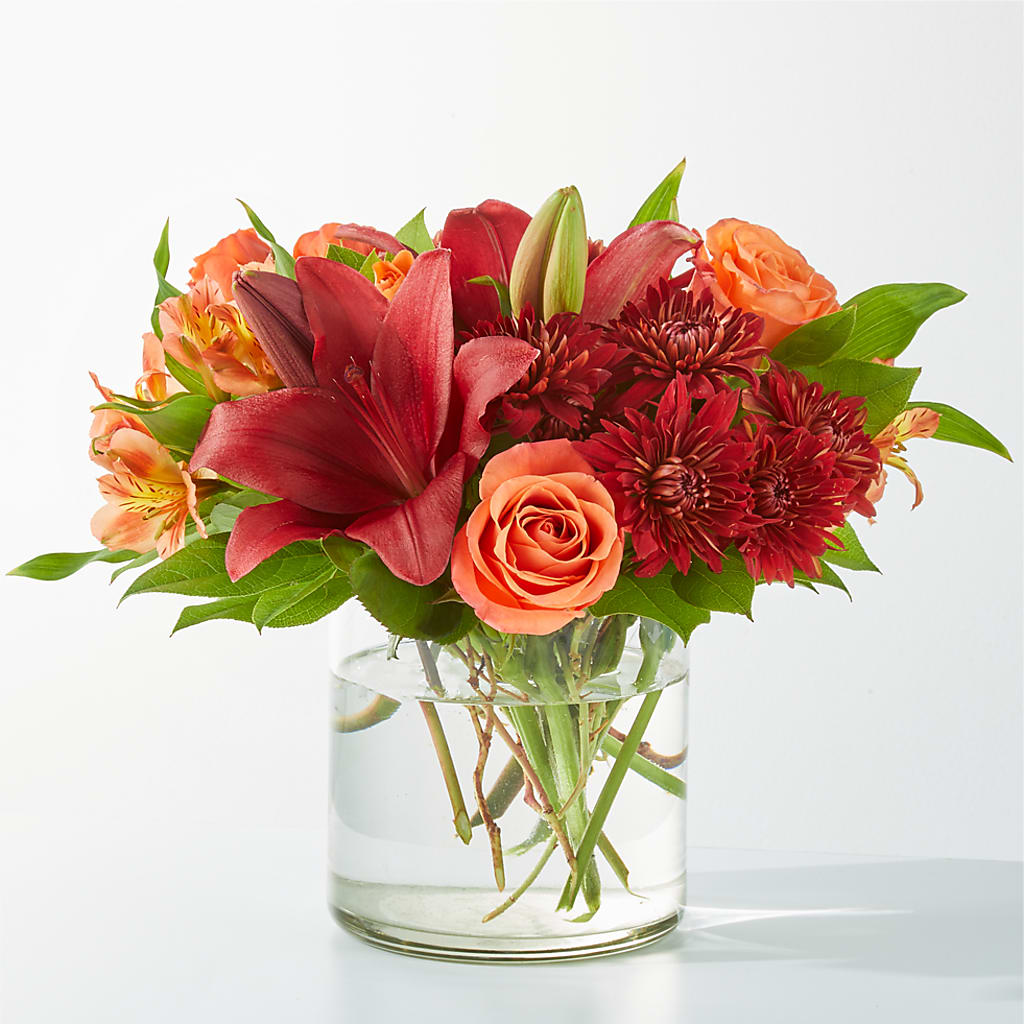 Crimson Leaves Bouquet – Floreria Mexico, Huntington Park CA
