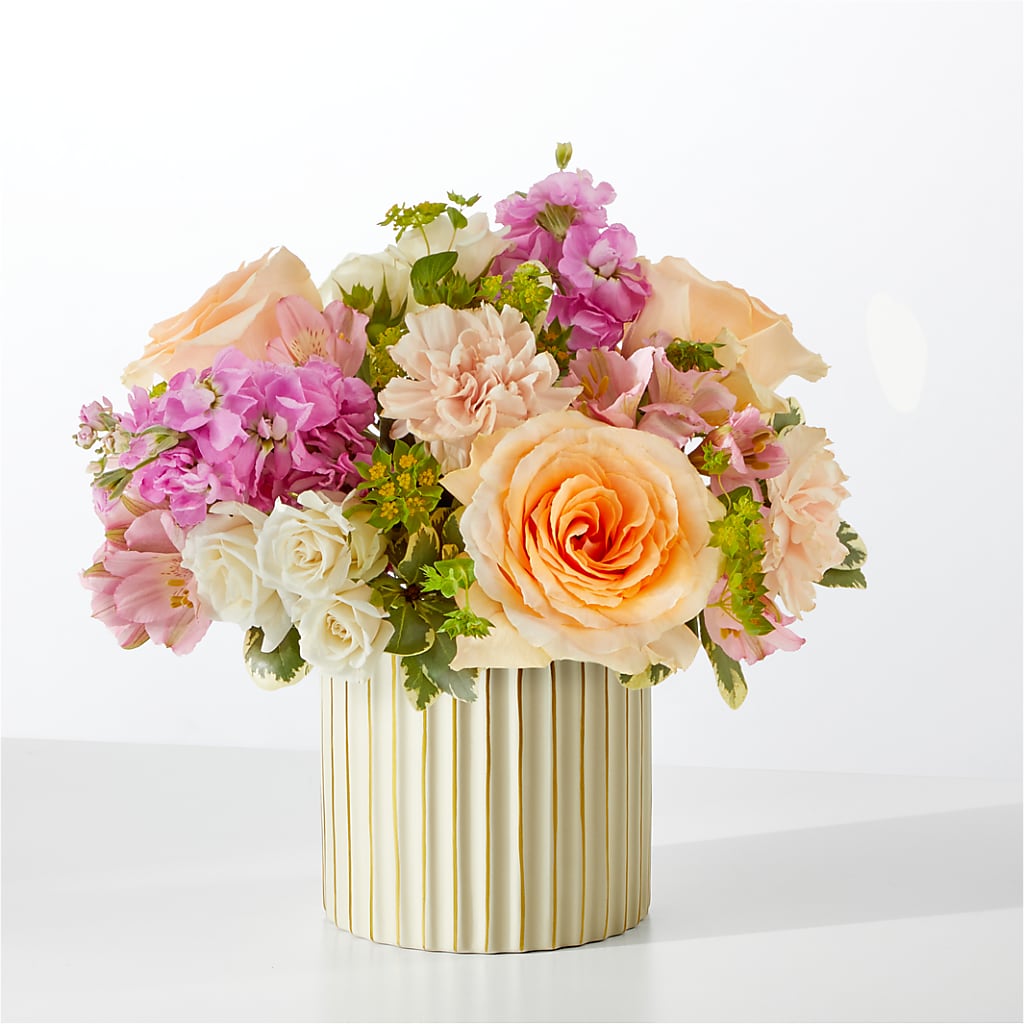 Paradise Bouquet with Ivory Vase – Floreria Mexico, Huntington Park CA