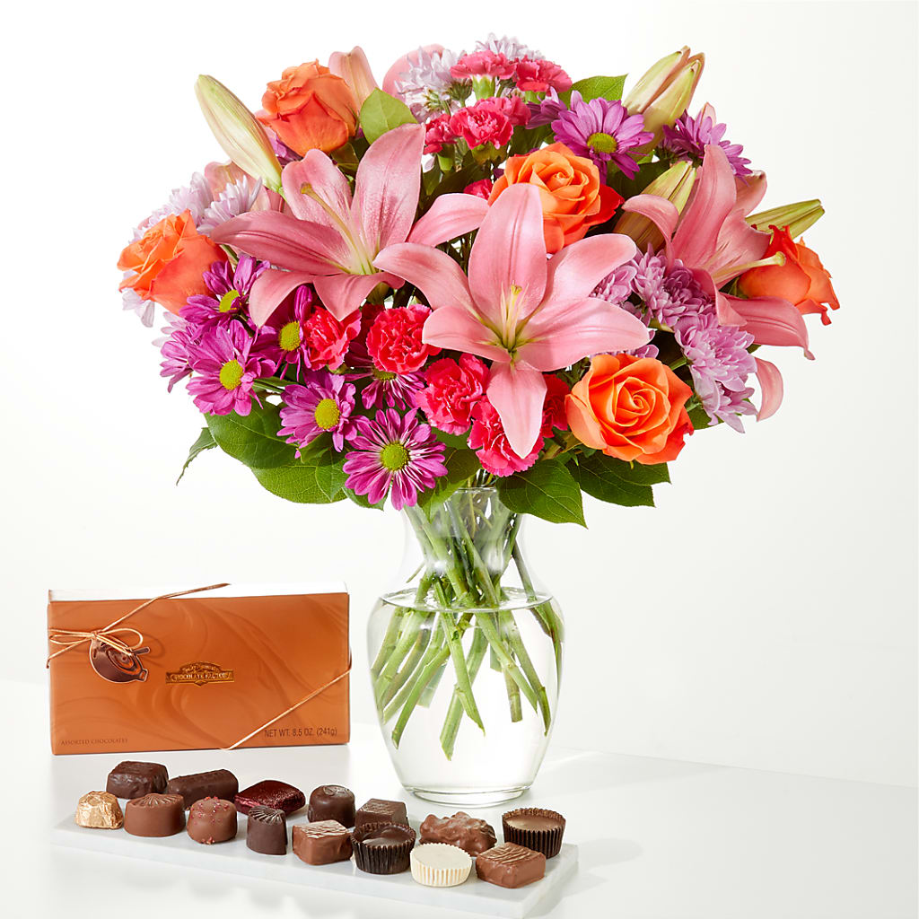 One and Only Bouquet and Chocolate Bundle – Floreria Mexico, Huntington Park CA