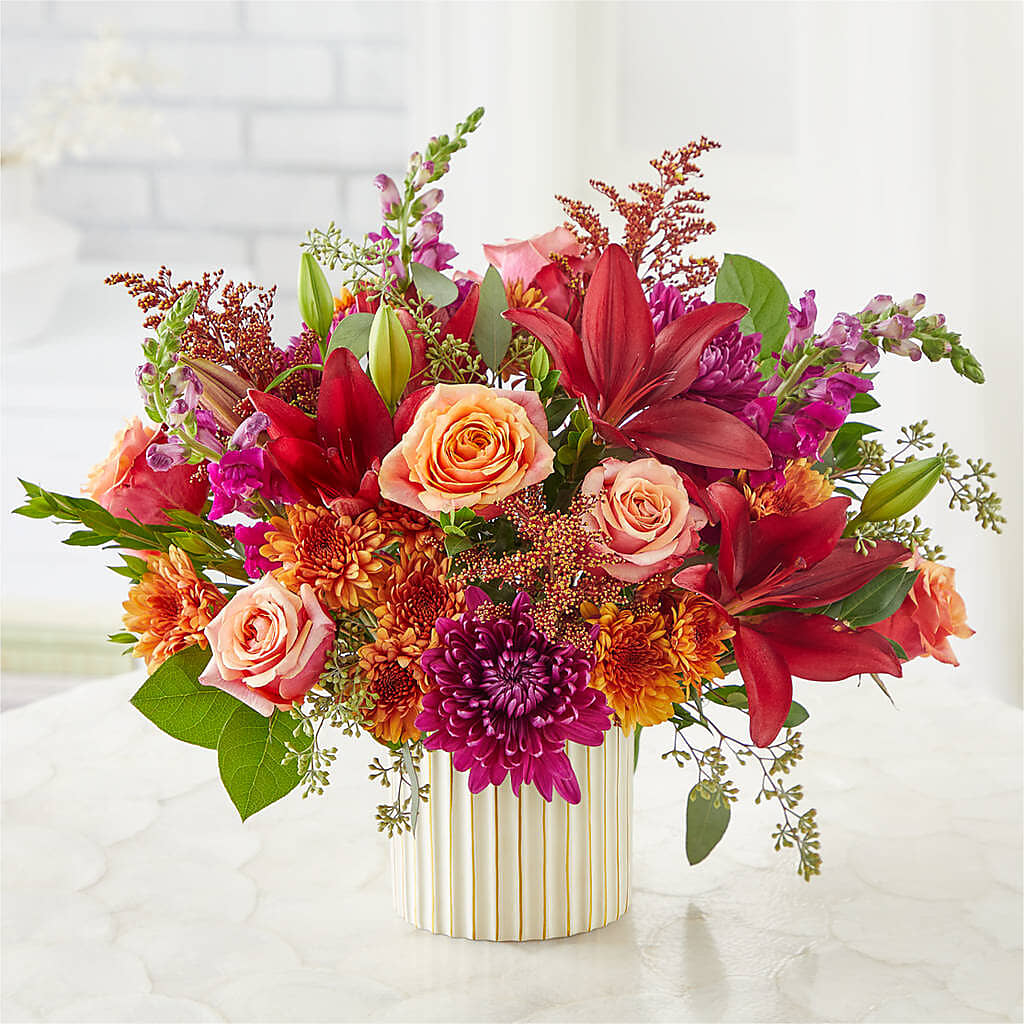 Burgundy Landscape Bouquet –  Floreria Mexico, Huntington Park CA
