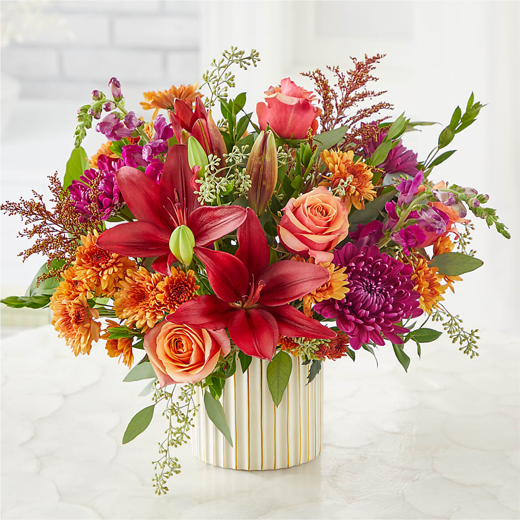 Burgundy Landscape Bouquet –  Floreria Mexico, Huntington Park CA
