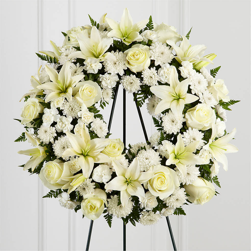 Treasured Tribute Wreath –  Floreria Mexico, Huntington Park CA