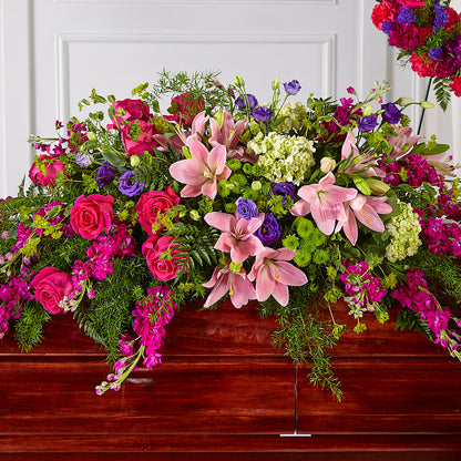 Radiant Tribute Casket Spray –  Floreria Mexico, Huntington Park CA