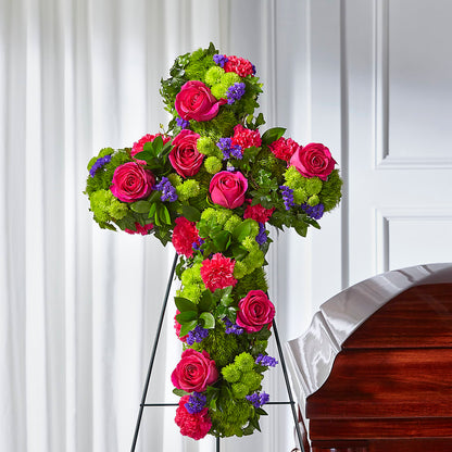 Tribute Rose Floral Cross –  Floreria Mexico, Huntington Park CA