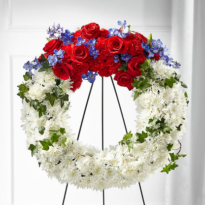 Patriotic Passion Wreath –  Floreria Mexico, Huntington Park CA