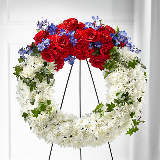 Patriotic Passion Wreath –  Floreria Mexico, Huntington Park CA