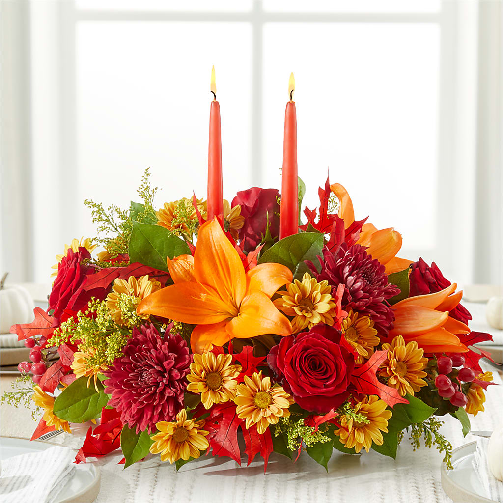 Autumn's Embrace Centerpiece –  Floreria Mexico, Huntington Park CA