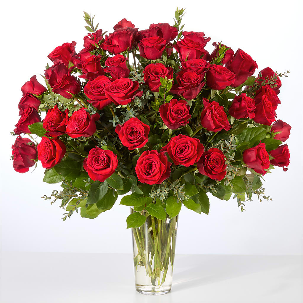 Forever Yours Fifty Stem Red Rose Bouquet –  Floreria Mexico, Huntington Park CA
