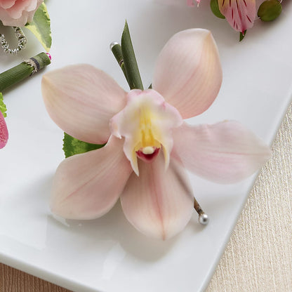 Pink Cymbidium Boutonniere –  Floreria Mexico, Huntington Park CA