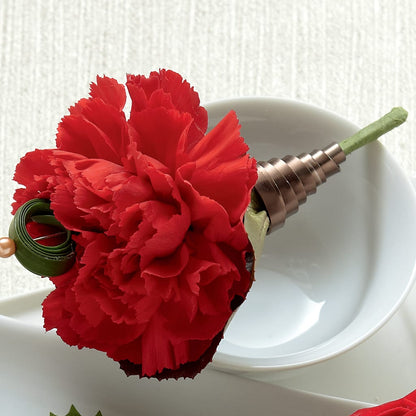 Red Carnation Boutonniere –  Floreria Mexico, Huntington Park CA
