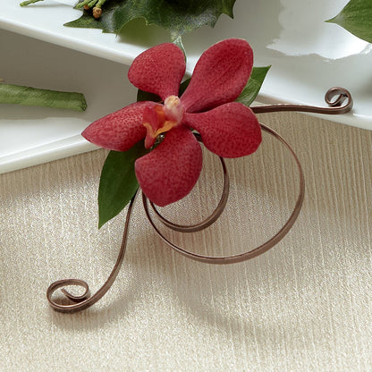 Red Mokara Boutonniere –  Floreria Mexico, Huntington Park CA